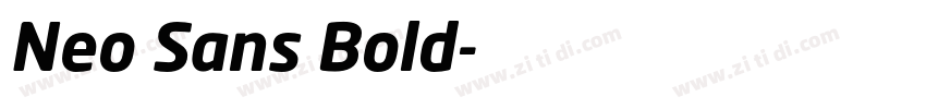 Neo Sans Bold字体转换